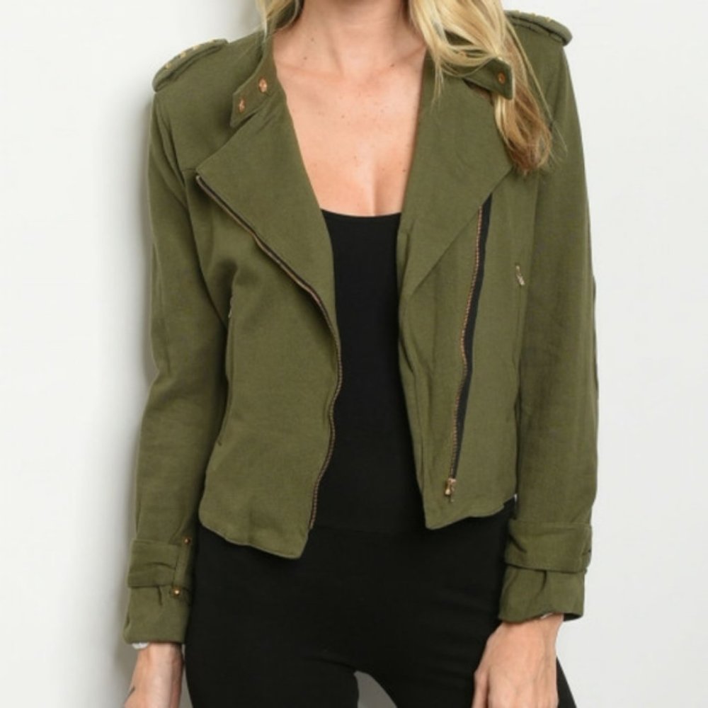 ➖SALE➖ LAST 2 NWT RAGE—MOTO JACKET IN OLIVE